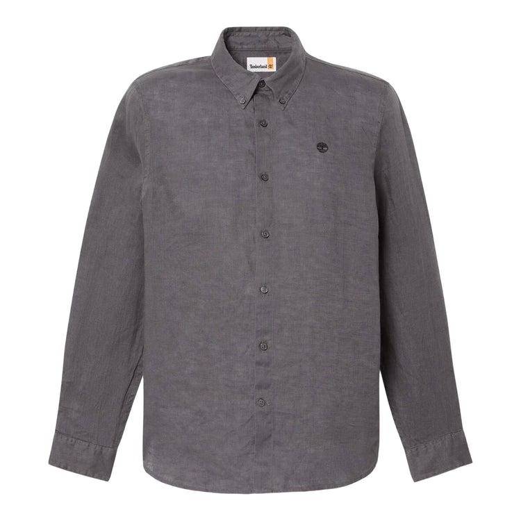 Camicia Uomo in lino Mill Brook Grigio