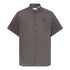 Camicia Uomo Mill Brook a manica corta in lino Grigio