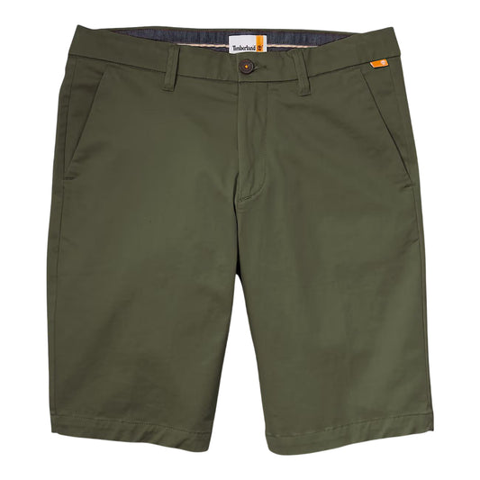 Shorts Chino Uomo in Twill Claremont Verde scuro