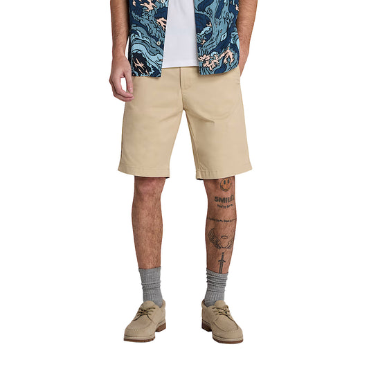 Shorts Chino Uomo in Twill Claremont Beige modello frontale