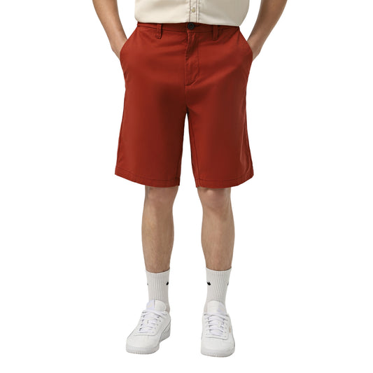 Shorts Chino Uomo in Twill Claremont Rosso modello frontale
