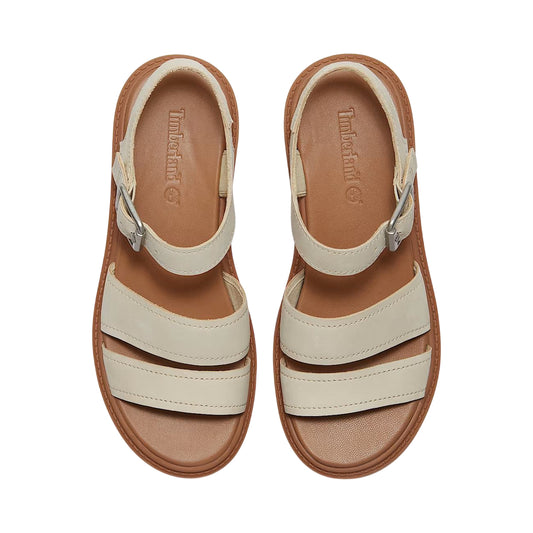 Sandalo Donna Stone Street con plateau Beige