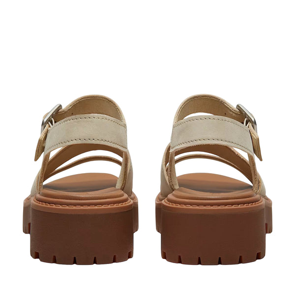 Sandalo Donna Stone Street con plateau Beige retro