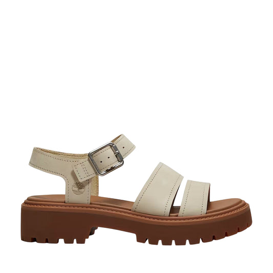 Sandalo Donna Stone Street con plateau Beige