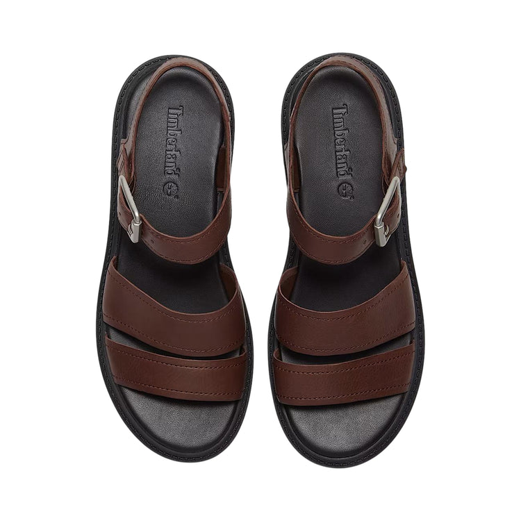 Sandalo Donna Stone Street con plateau Marrone scuro