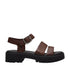 Sandalo Donna Stone Street con plateau Marrone scuro