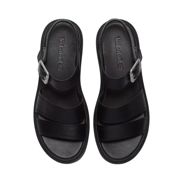 Sandalo Donna Stone Street con plateau Nero