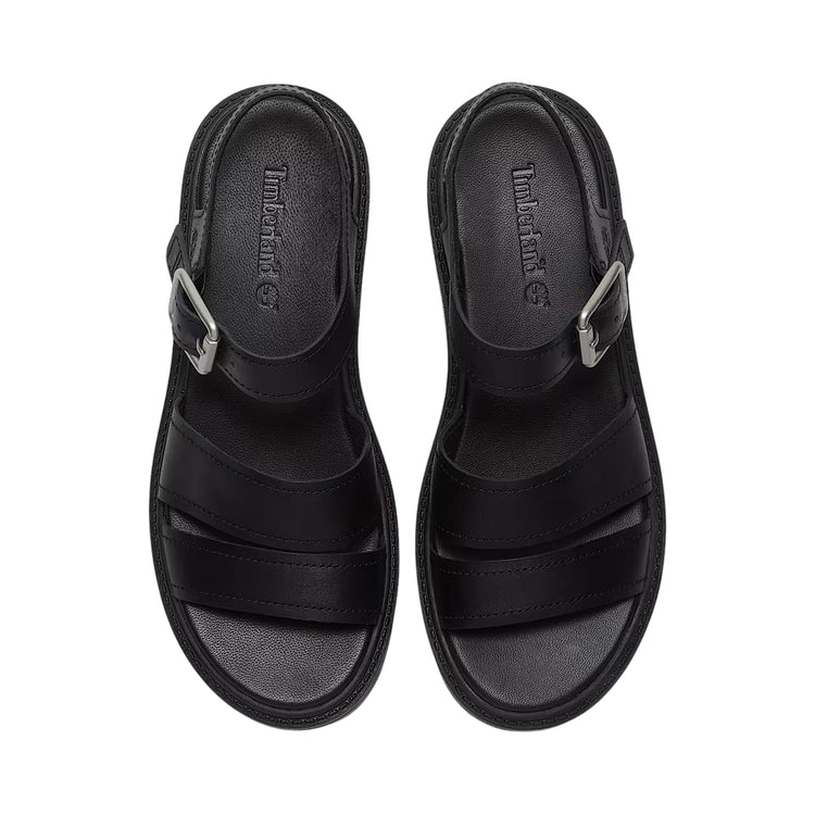 Sandalo Donna Stone Street con plateau Nero