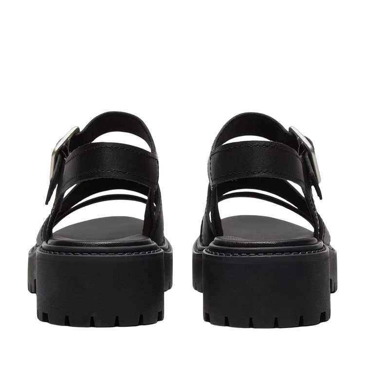 Sandalo Donna Stone Street con plateau Nero