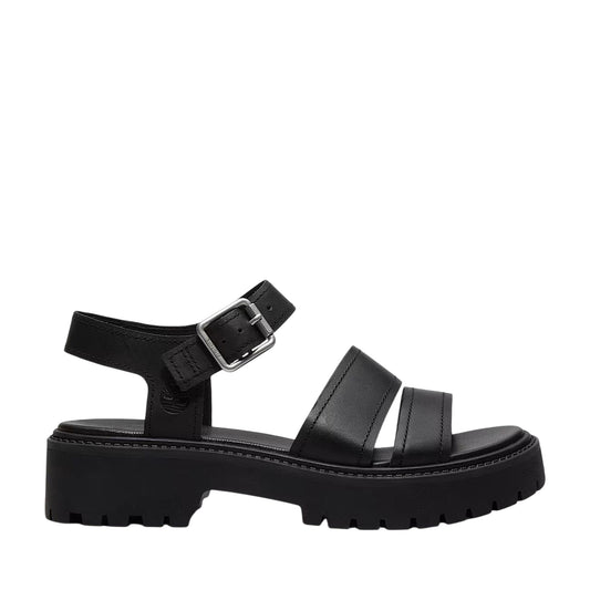 Sandalo Donna Stone Street con plateau Nero