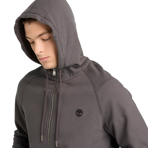 Felpa Exeter River da Uomo con zip grigia