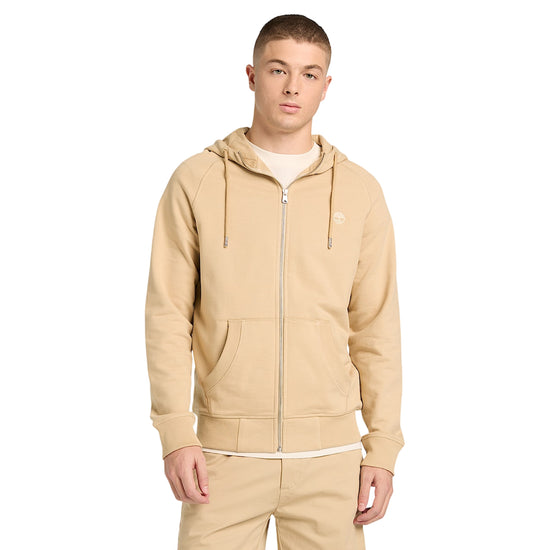 Felpa Exeter River da Uomo Beige con Zip