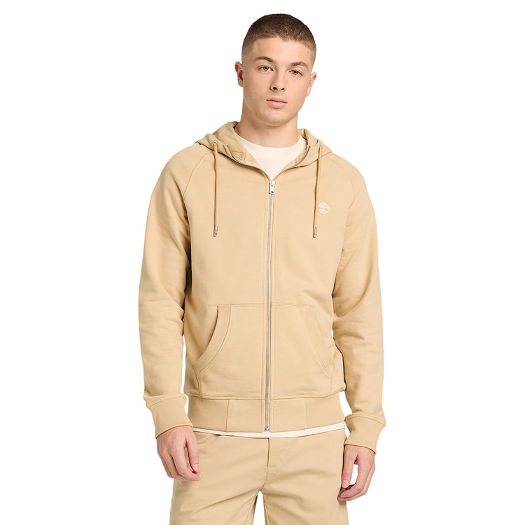 Felpa Exeter River da Uomo Beige con Zip