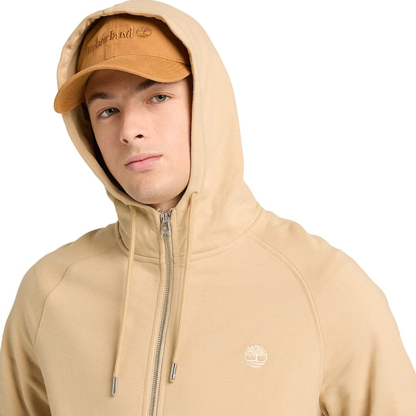 Felpa Exeter River da Uomo Beige con Zip