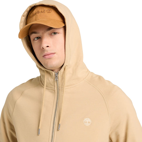 Felpa Exeter River da Uomo Beige con Zip
