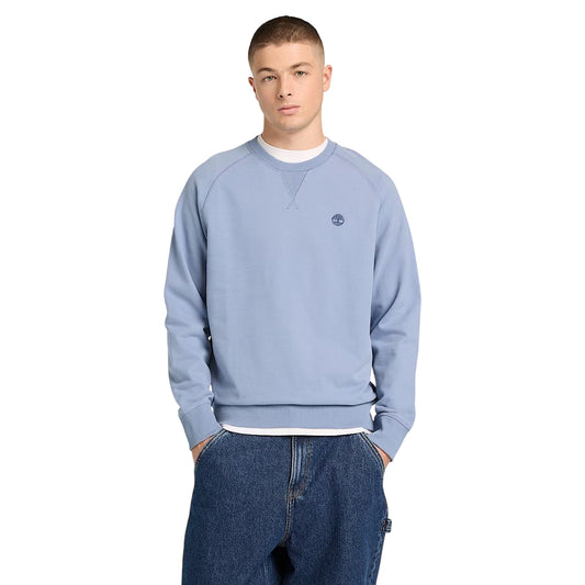 Felpa a girocollo in blu regular fit