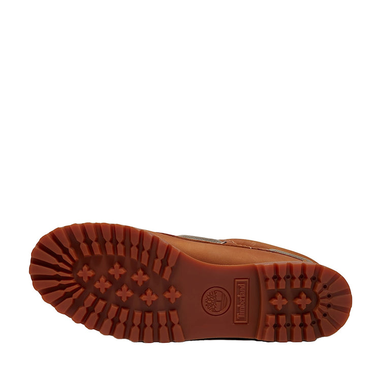 Scarpa da barca Donna Authentic 3-Eye inserto in pelo, marrone, suola