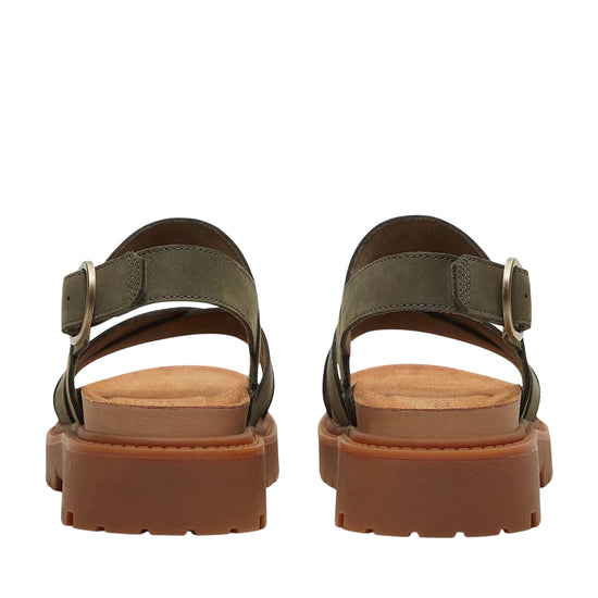 Sandalo Donna Clairemont Way Verde scuro retro