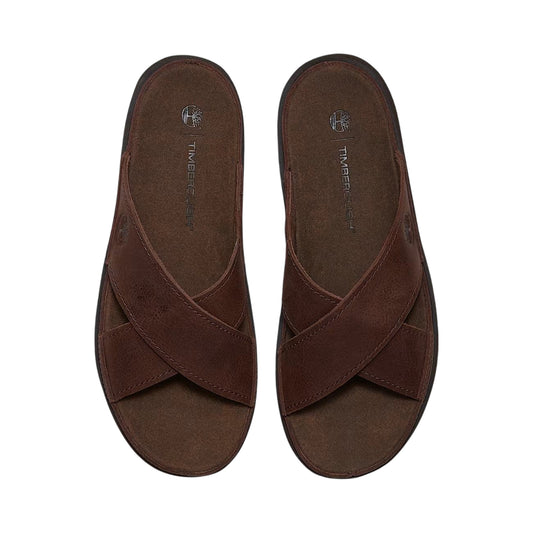 Sandalo Uomo Casco Cove in pelle marrone scuro