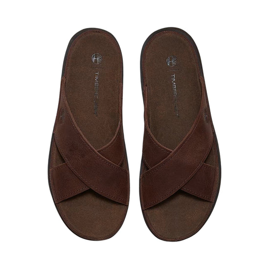 Sandalo Uomo Casco Cove in pelle marrone scuro