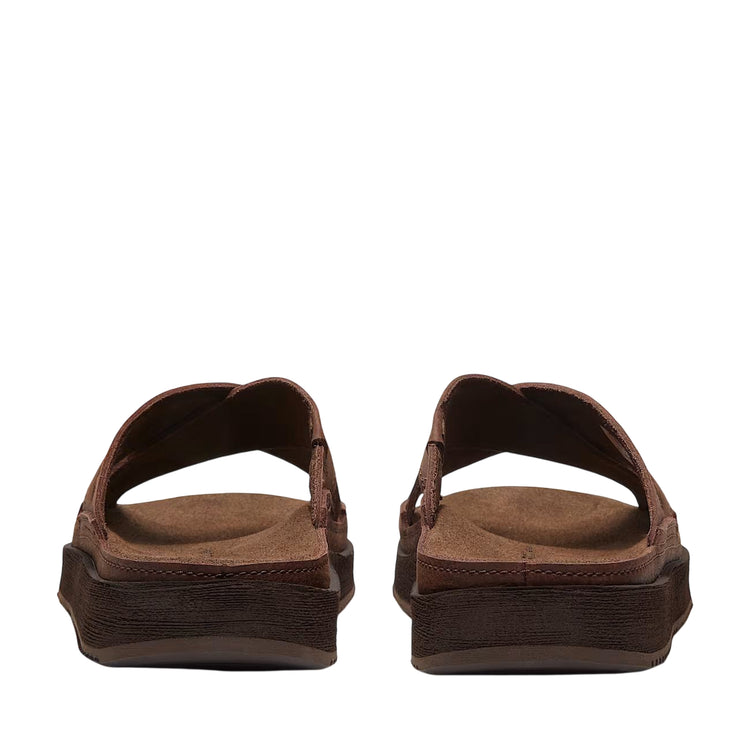 Sandalo Uomo Casco Cove in pelle marrone scuro