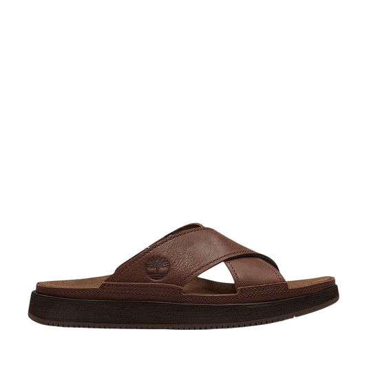 Sandalo Uomo Casco Cove in pelle marrone scuro