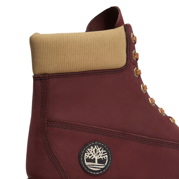 Stivali Uomo Premium 6-Inch impermeabili Bordeaux dettaglio