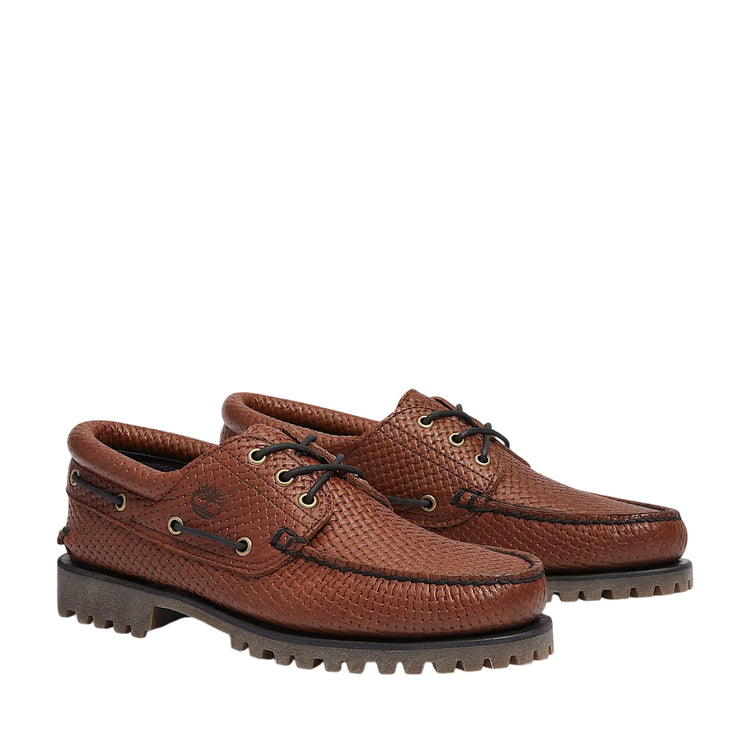 Mocassino Uomo Authentic 3-Eye Lug Handsewn Marrone