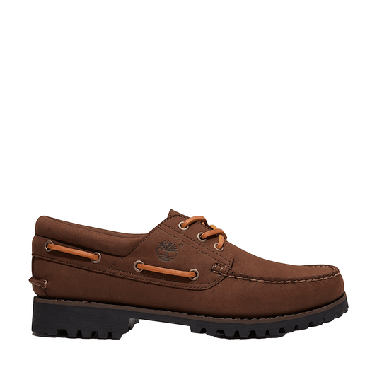 Scarpa da barca Uomo Authentic 3-Eye Lug Handsewn marrone