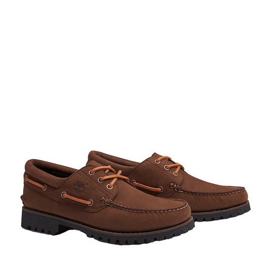 Scarpa da barca Uomo Authentic 3-Eye Lug Handsewn marrone