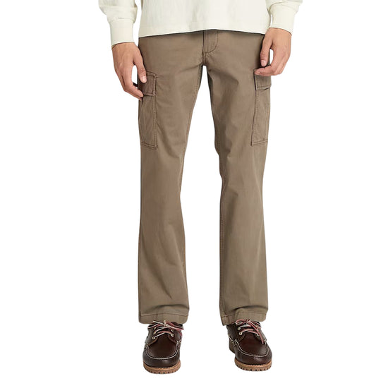 Pantaloni Cargo Uomo in Twill Brookline Marrone modello frontale