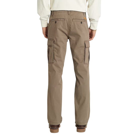 Pantaloni Cargo Uomo in Twill Brookline Marrone modello retro