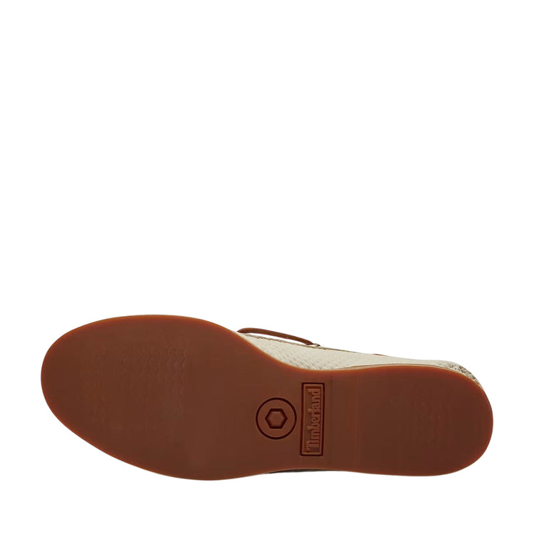 Scarpe da barca da donna in beige chiaro