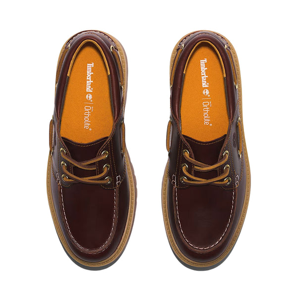 Scarpe da barca Donna con Plateau Stone Street marrone scuro