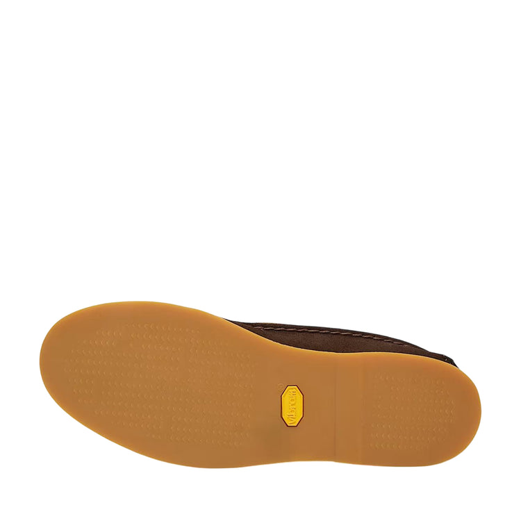 Scarpa da Barca Uomo Crafted in pelle scamosciata marrone scuro suola