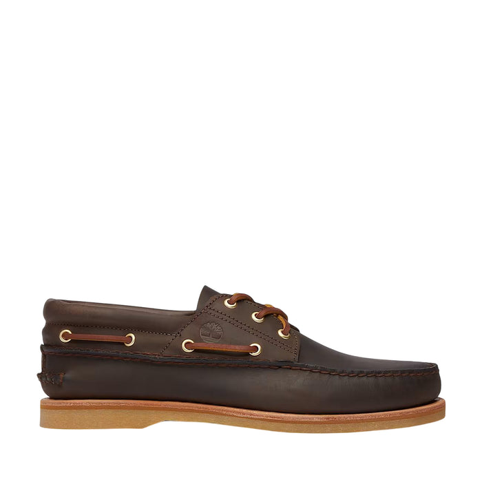Scarpa da Barca Uomo Crafted in pelle marrone scuro