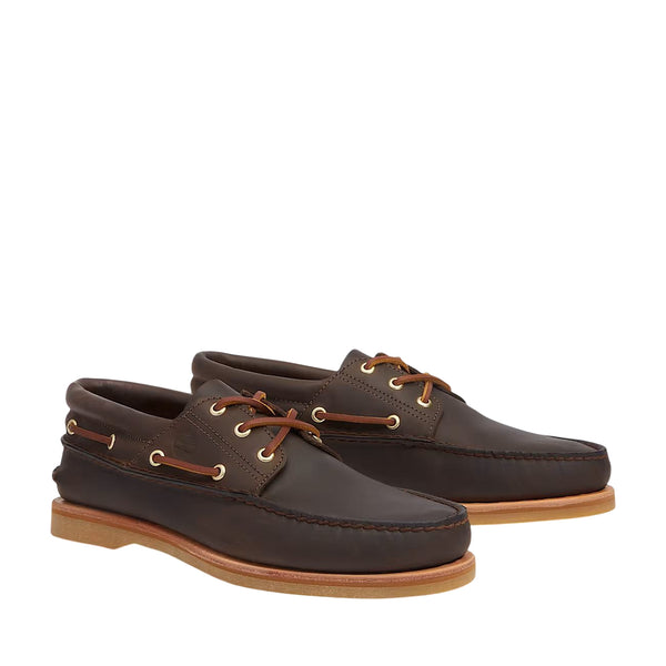 Scarpa da Barca Uomo Crafted in pelle marrone scuro