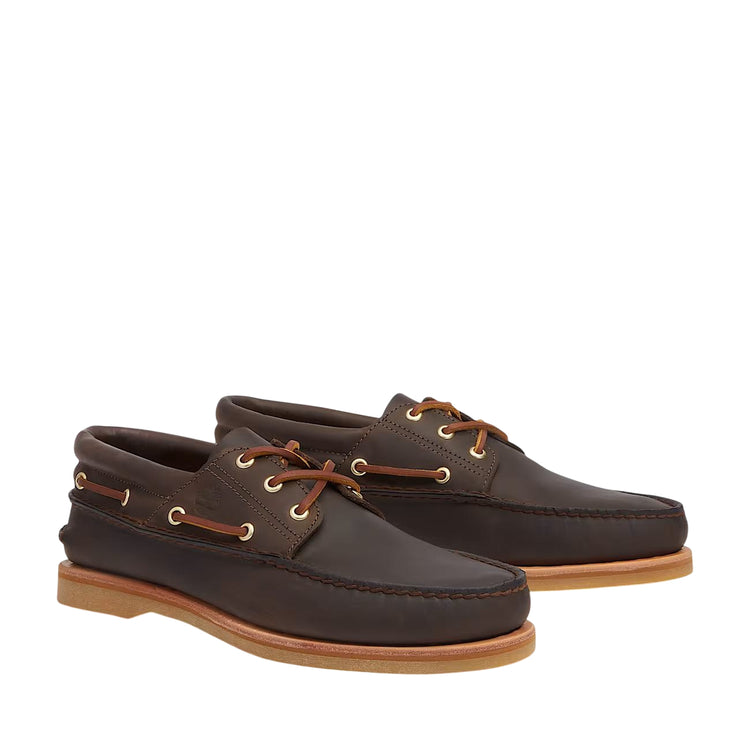 Scarpa da Barca Uomo Crafted in pelle marrone scuro