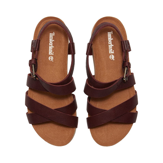 Sandalo Donna Malibu Waves con intrecci Bordeaux