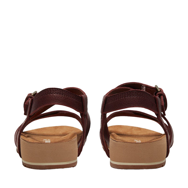 Sandalo Donna Malibu Waves con intrecci Bordeaux retro