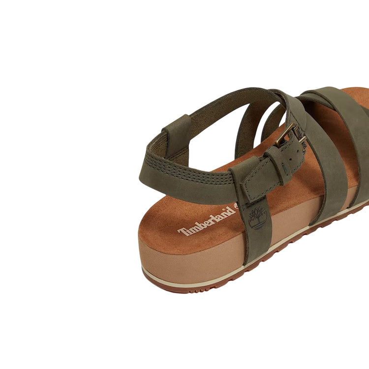 Sandalo Donna Malibu Waves con intrecci Verde scuro dettaglio