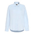 Camicia Donna Oxford Long-Sleeve Celeste, con colletto classico