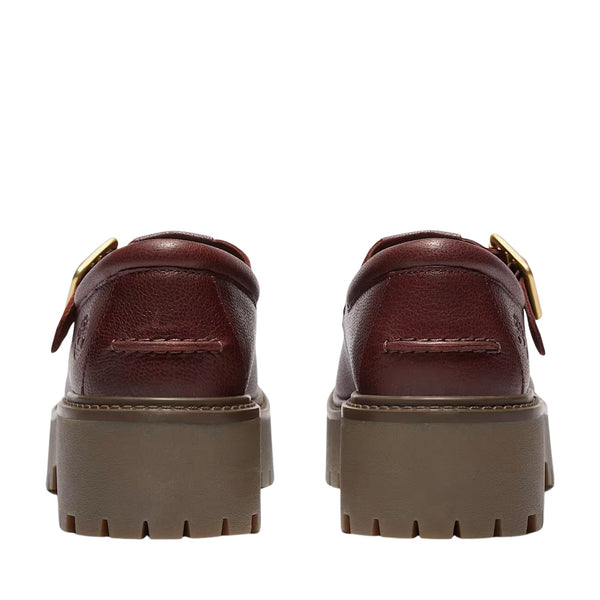 Scarpe Donna con Plateau e Fibbia Stone Street Bordeaux retro