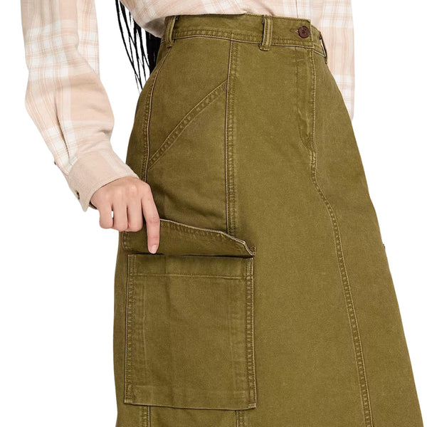 Gonna Cargo da Donna in Verde oliva dettaglio