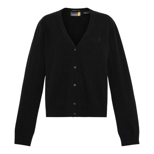 Cardigan Donna in lana merino Nero