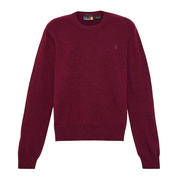 Maglione Donna Girocollo in lana merino Bordeaux