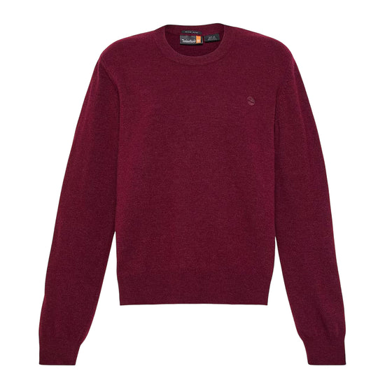 Maglione Donna Girocollo in lana merino Bordeaux