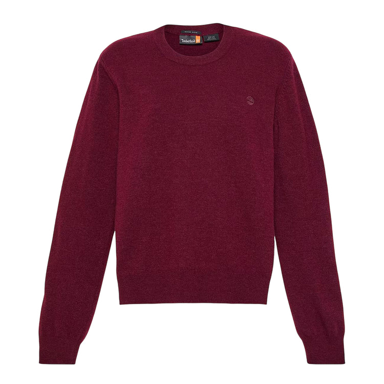 Maglione Donna Girocollo in lana merino Bordeaux