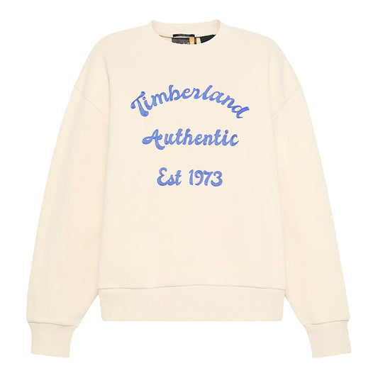 Felpa Girocollo Donna con rovescio spazzolato in beige