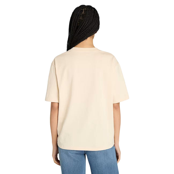 T-shirt Donna Lush Comfort Beige modella retro